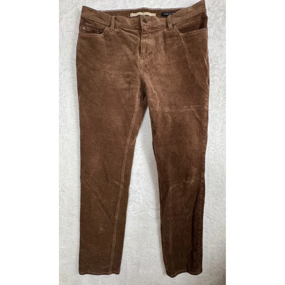 Banana Republic Travel Cord Pants Mens 36x34 Brown Corduroy Straight‎ Leg